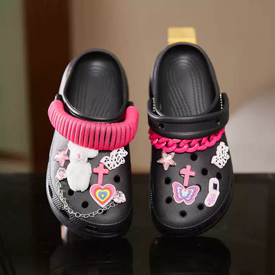[Shoes Not Included] Hole Shoes Accessories Shoe Ornament Shoe Buckle Decorative Dopamine Y2g Accessory Baroque Suit