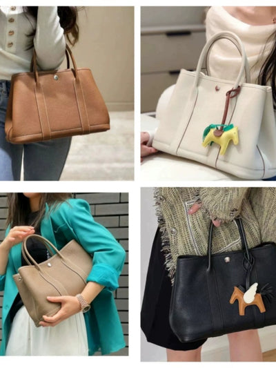 2024 New Genuine Leather Ladies' Bags Tote Bag Shoulder Crossbody Tote Bag Cowhide Handbag Large Capacity Versatile Minimalist
