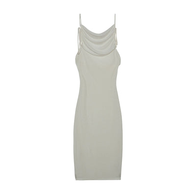 2024 New Summer Fashion Sexy Strapless Dress Strapless Hang Neck Temperament Dress