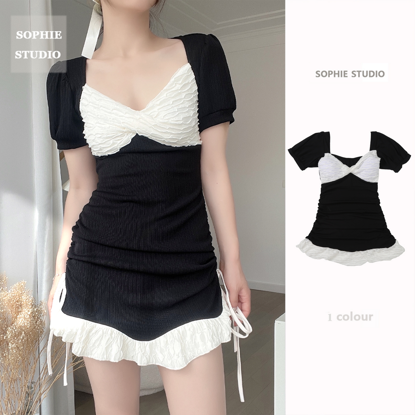 Baignade Gentle Short-Sleeved Underpants One-Piece Swimsuit