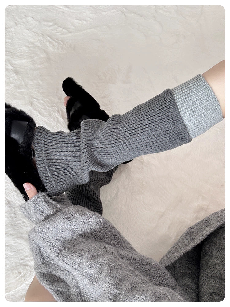 Yoga Pants Foot Sock Female Gray Bunching Socks Knee Socks Autumn and Winter Knee Socks Y2g Leg Warmer Calf Socks Matching Dad Shoes