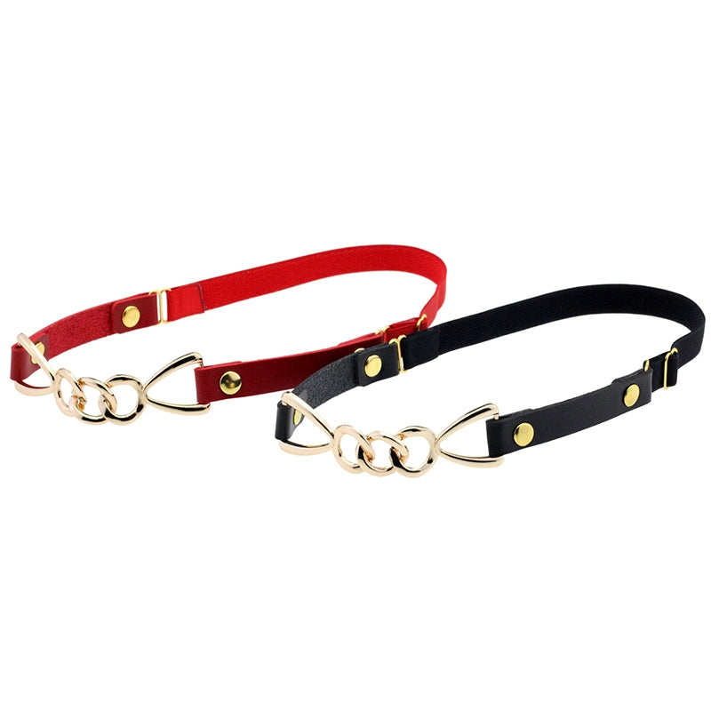 Geometric Pattern Leather Thigh Ring Gothic Golden Leg Bracelet Leg Circle Subculture Harajuku Style Punk Jewelry Y2g Style