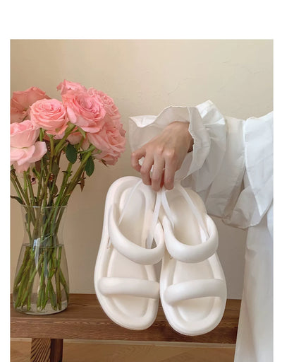 Thin Strip Fashion All-Match Flat Bottom Seaside Holiday Sandals