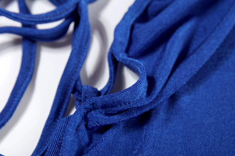 2024 New Summer Fashion Sexy Strapless Dress Strapless Hang Neck Temperament Dress