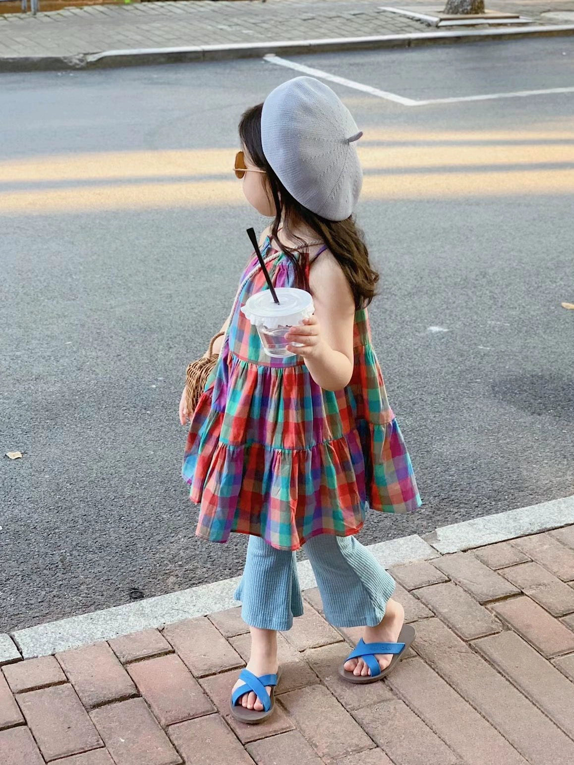 Summer Girls Flared Pants Baby Fashionable Overall Dress