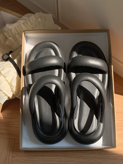 Thin Strip Fashion All-Match Flat Bottom Seaside Holiday Sandals