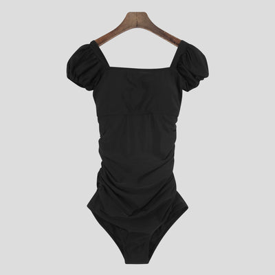 Big Fisherman Open Back Triangle One-Piece Hot Spring Vacation Swimsuit