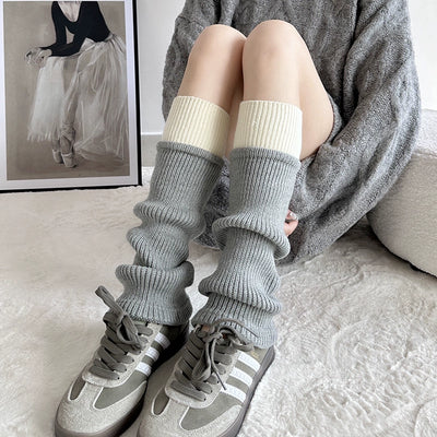 Yoga Pants Foot Sock Female Gray Bunching Socks Knee Socks Autumn and Winter Knee Socks Y2g Leg Warmer Calf Socks Matching Dad Shoes
