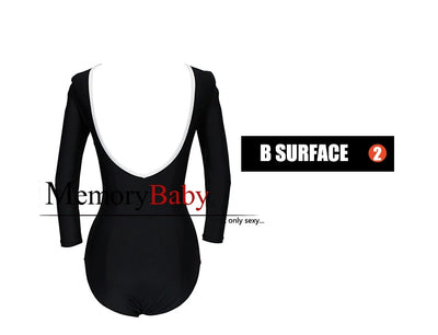Memorybaby Holiday New Retro Elegant Conservative Cover Belly Thin Stunning Open Back Long-Sleeved One-Piece Swimsuit