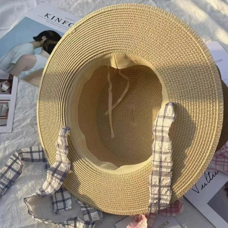 Female Summer Sweet Girl Outdoor Vacation Style Photo Straw Hat