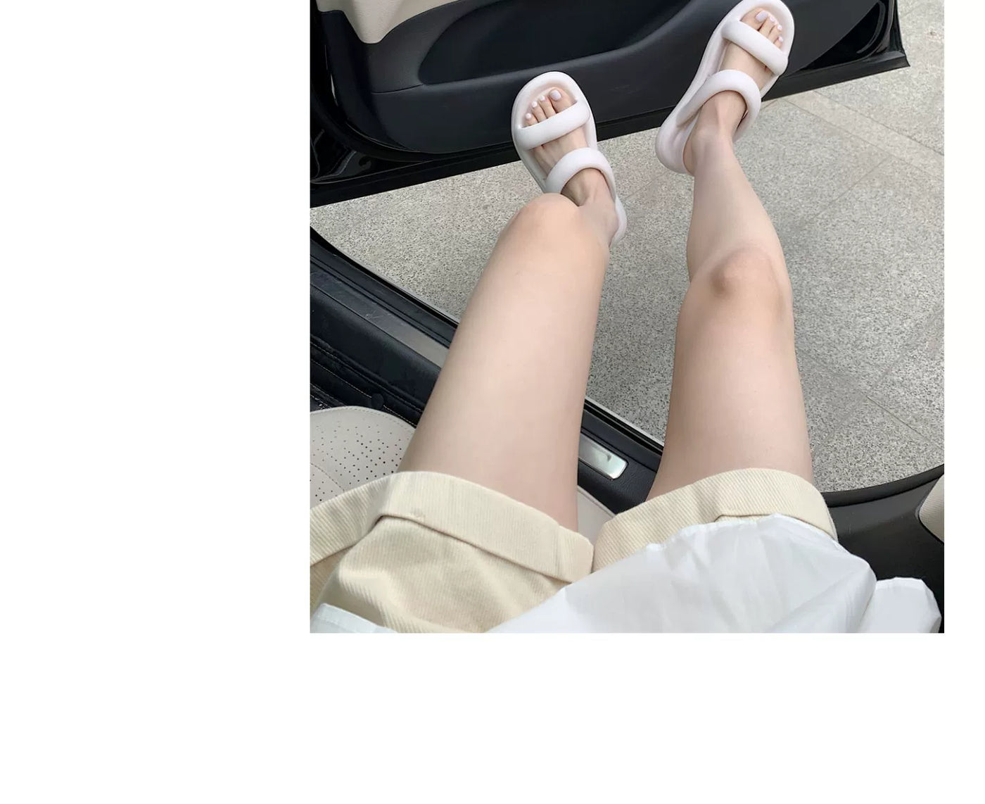 Thin Strip Fashion All-Match Flat Bottom Seaside Holiday Sandals