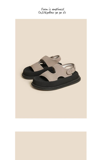 Soft Elastic Thick Sole Elastic Band Slip-on Casual Sandals