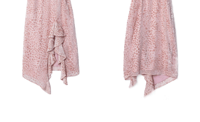 Beach Dress Women's Seaside Vacation Super Fairy French Pink Leopard Print Sling Dress Super Nice Unique Beautiful Dress