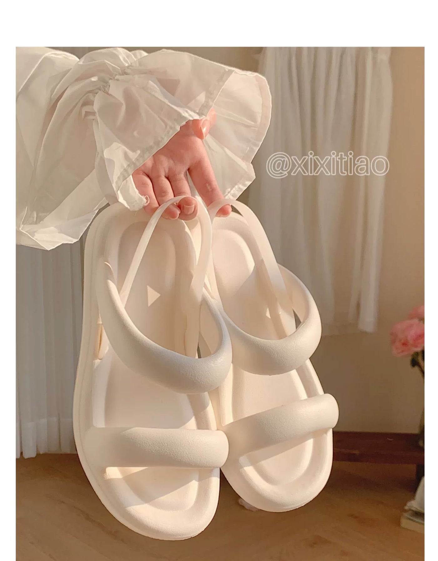 Thin Strip Fashion All-Match Flat Bottom Seaside Holiday Sandals