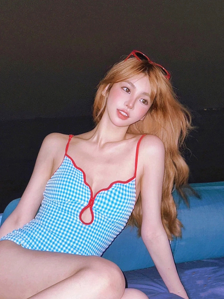 Summer Fresh Gingham Loli Pure Female Bandage