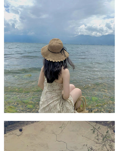 Straw Hat Summer Foldable Beach Women's Fresh Hat