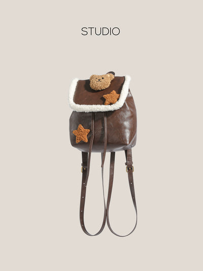 Y2g Millennium Lamb Wool Bear Backpack