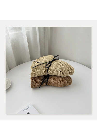 Straw Hat Summer Foldable Beach Women's Fresh Hat