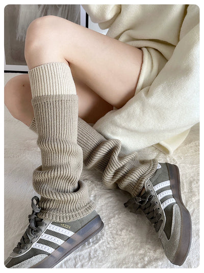 Yoga Pants Foot Sock Female Gray Bunching Socks Knee Socks Autumn and Winter Knee Socks Y2g Leg Warmer Calf Socks Matching Dad Shoes