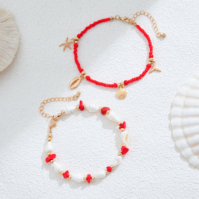 Fashion New Holiday Natural Shell Anklet Female Ins Niche Design Classy Sexy Beach Accessories Tide