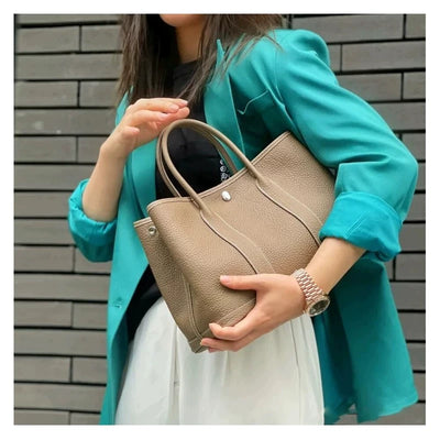 2024 New Genuine Leather Ladies' Bags Tote Bag Shoulder Crossbody Tote Bag Cowhide Handbag Large Capacity Versatile Minimalist