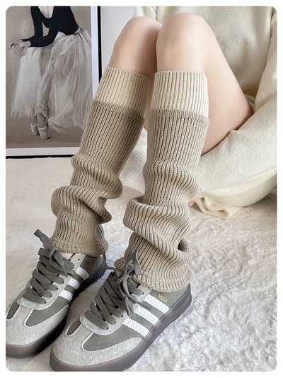 Yoga Pants Foot Sock Female Gray Bunching Socks Knee Socks Autumn and Winter Knee Socks Y2g Leg Warmer Calf Socks Matching Dad Shoes