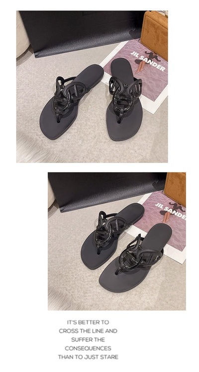 Internet Celebrity Flats Summer Beach Pig Nose Slippers