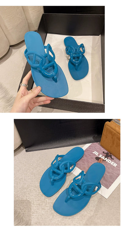 Internet Celebrity Flats Summer Beach Pig Nose Slippers