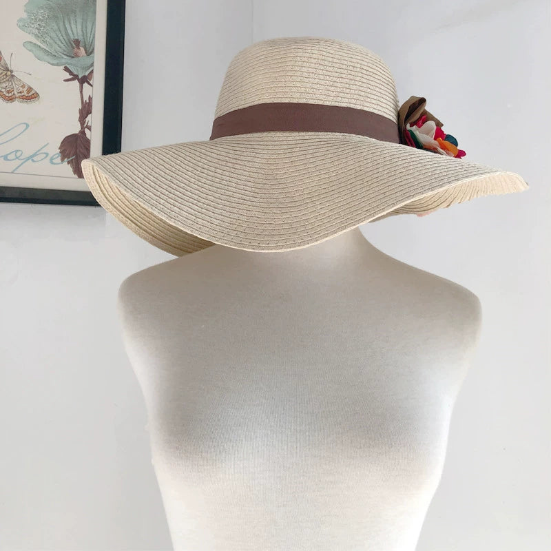 Japan Beach Sun Protection Seaside Vacation Big Brim Hat