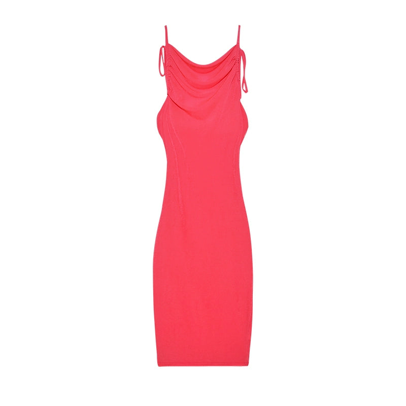 2024 New Summer Fashion Sexy Strapless Dress Strapless Hang Neck Temperament Dress