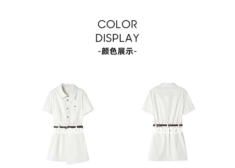 Li Xiaosan Loose-Fit Black Working Wear Dress Fake Two-Piece