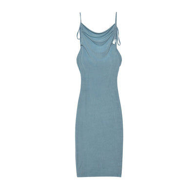 2024 New Summer Fashion Sexy Strapless Dress Strapless Hang Neck Temperament Dress