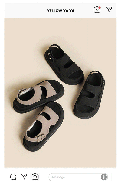 Soft Elastic Thick Sole Elastic Band Slip-on Casual Sandals