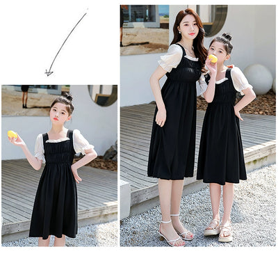 Classy Fried Street Parent-Child Clothes 2025 Summer New Skirt Seaside Holiday Girl Dress Mother-Daughter Matching Outfit Fashionable