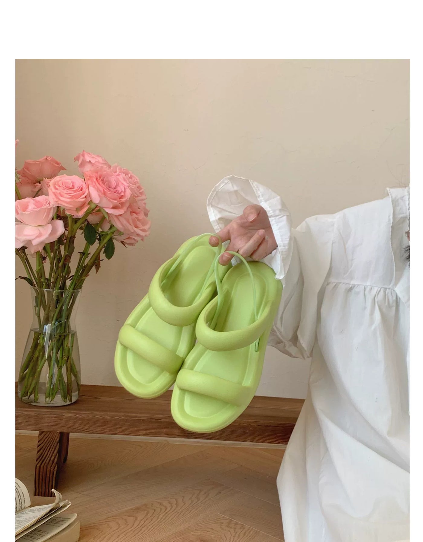 Thin Strip Fashion All-Match Flat Bottom Seaside Holiday Sandals