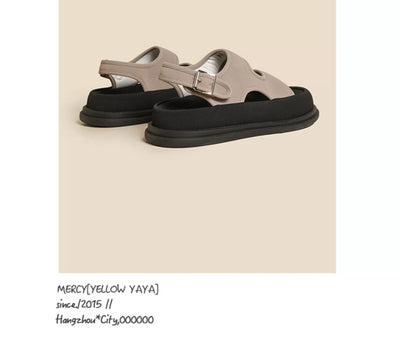 Soft Elastic Thick Sole Elastic Band Slip-on Casual Sandals