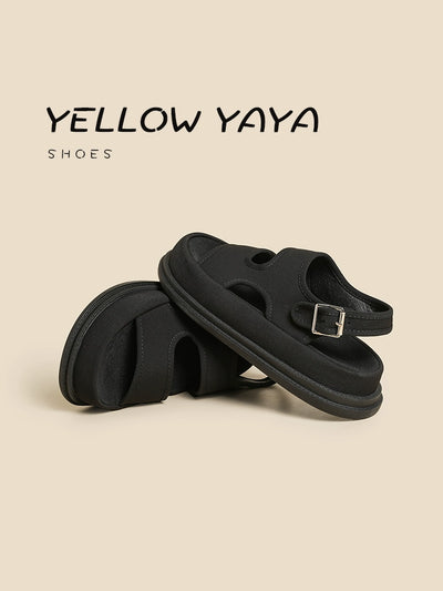 Soft Elastic Thick Sole Elastic Band Slip-on Casual Sandals