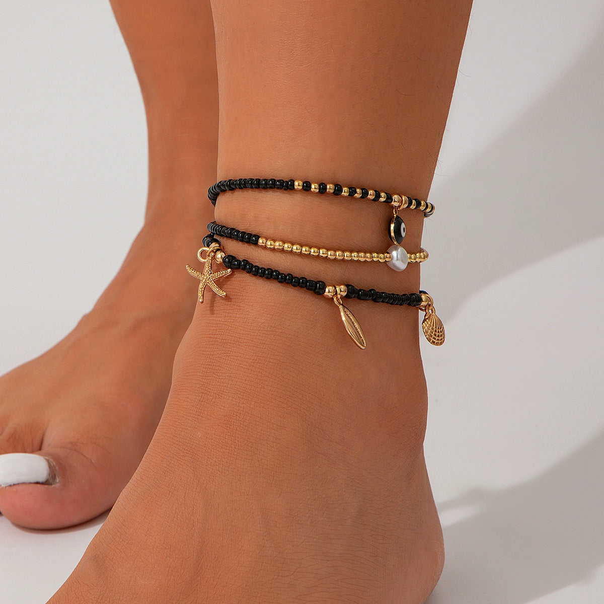 Fashion New Holiday Natural Shell Anklet Female Ins Niche Design Classy Sexy Beach Accessories Tide