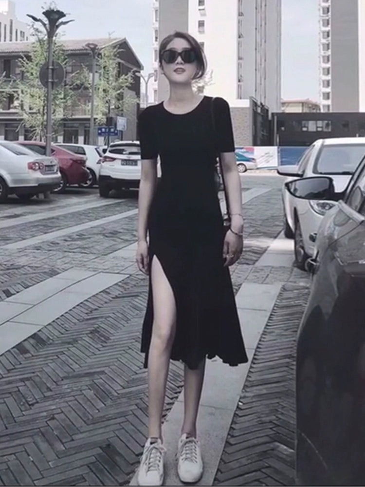 Women's Modal Black Summer Dress
