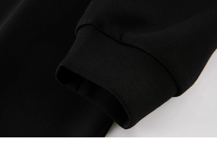 Xwi Xin Not Contrast Color Patchwork Hoodie Dress Female 2024 Autumn Simplicity Generous Slimming Elegant Long Dress