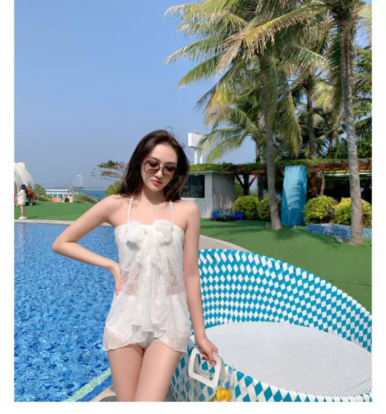 Women's Fashionable Two-Piece Strap Push-up Swimsuit for Seaside Vacations
