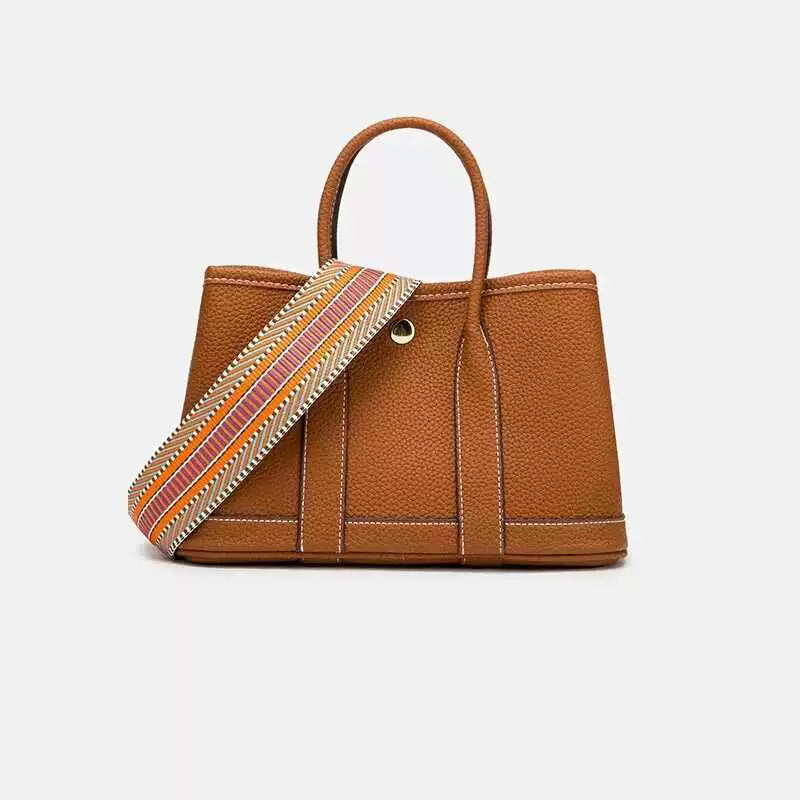 2024 New Genuine Leather Ladies' Bags Tote Bag Shoulder Crossbody Tote Bag Cowhide Handbag Large Capacity Versatile Minimalist