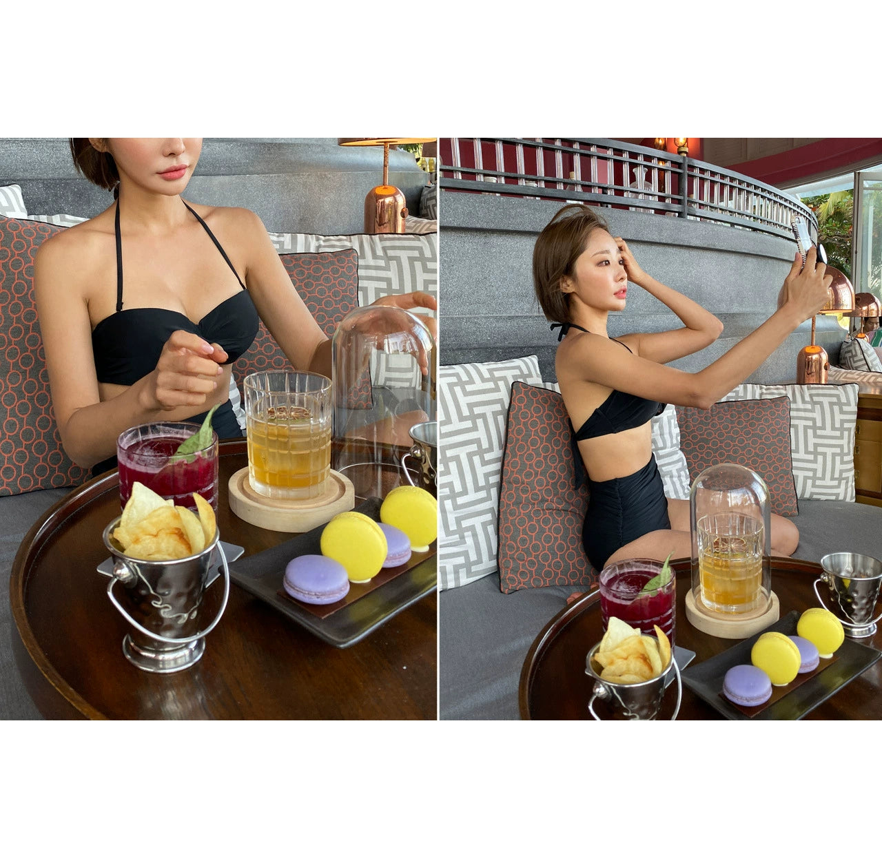 Gathering Breast Holding Swimsuit Bride Wedding Photography Chest Paste