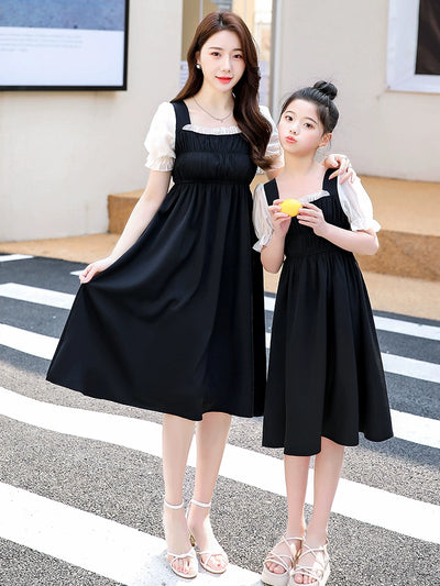 Classy Fried Street Parent-Child Clothes 2025 Summer New Skirt Seaside Holiday Girl Dress Mother-Daughter Matching Outfit Fashionable