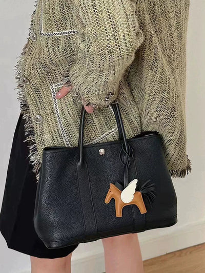 2024 New Genuine Leather Ladies' Bags Tote Bag Shoulder Crossbody Tote Bag Cowhide Handbag Large Capacity Versatile Minimalist