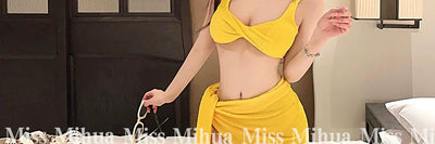 2025 New Swimsuit Women's Ins Style Sexy Separates Bikini Sexy Push up Three-Piece Vacation Women's Swimsuit