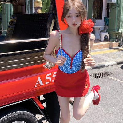 Summer Fresh Gingham Loli Pure Female Bandage