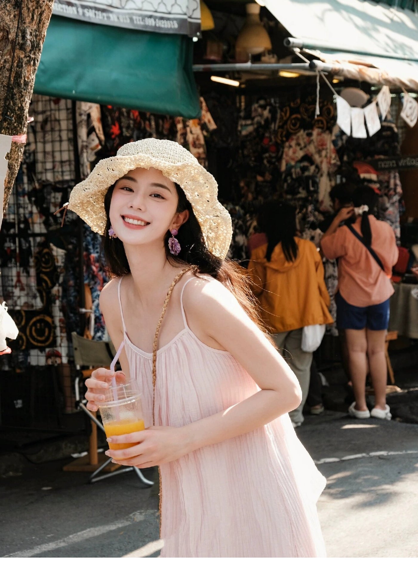 Women's Summer Outdoor Sunshade Foldable Bow Straw Hat