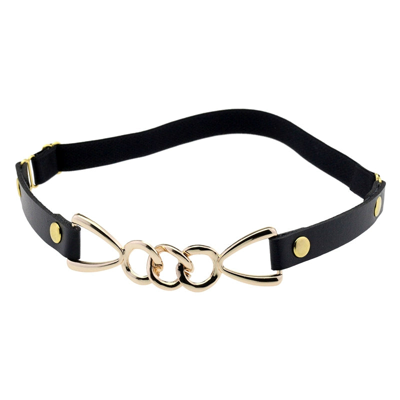 Geometric Pattern Leather Thigh Ring Gothic Golden Leg Bracelet Leg Circle Subculture Harajuku Style Punk Jewelry Y2g Style