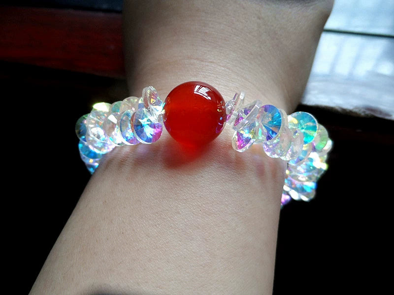 2024 Goddess Fan Affordable Luxury Style Simple and Natural 5alevel Red Agate Crystal Bracelet Fashion Beautiful Bracelet